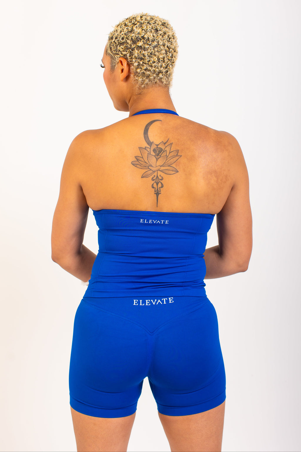 Royal Blue V-Neck Halter