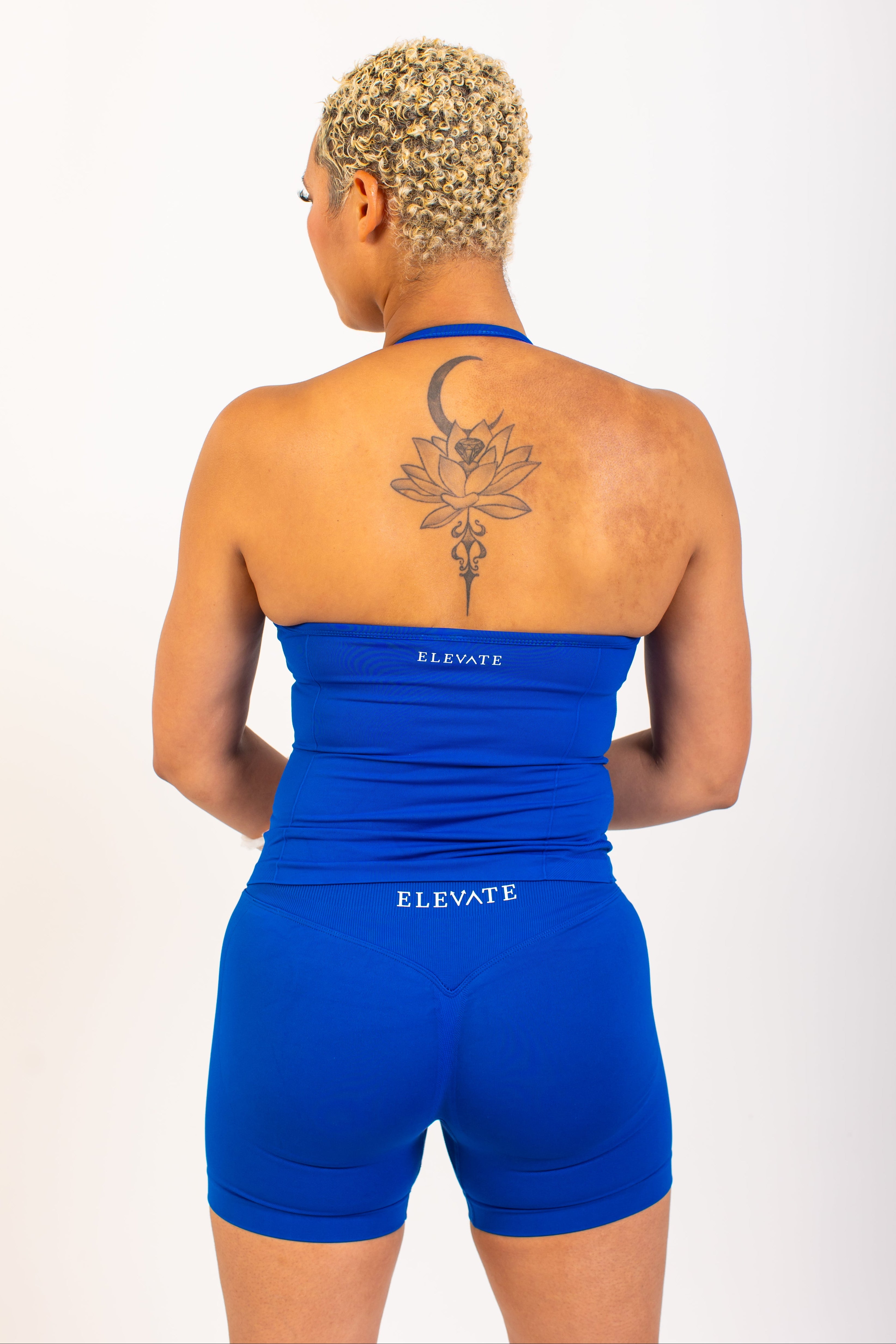 Royal Blue V-Neck Halter